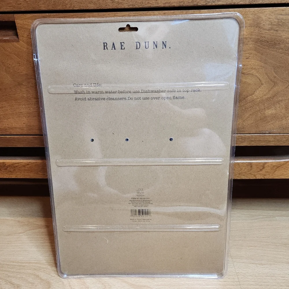 New Rae Dunn Knife Set Cream Brown Faux Wood Handles‎